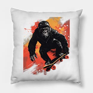 Ape Skating 92013 Pillow