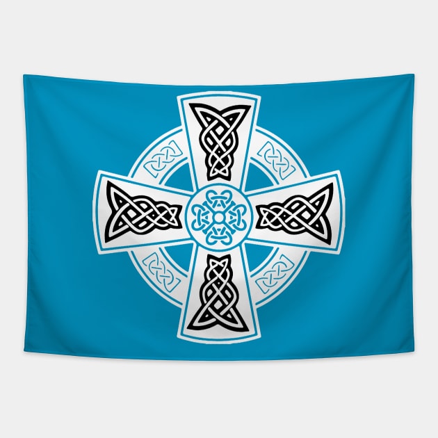 Celtic High Cross Decorative Knotwork 10 Tapestry by taiche