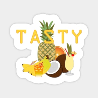 Tropical beverage design, fruit, food, nature Magnet