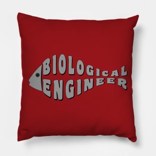 Biological Engineer Gray Fish Pillow