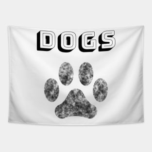 DOGS with Gray Paw Tapestry