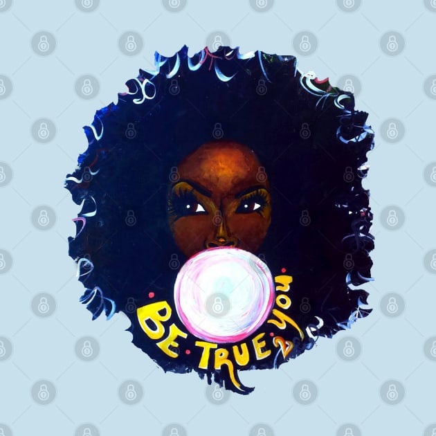 Afro Hair Brown Skin by EllenDaisyShop