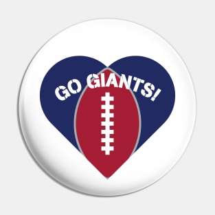 Heart Shaped New York Giants Pin