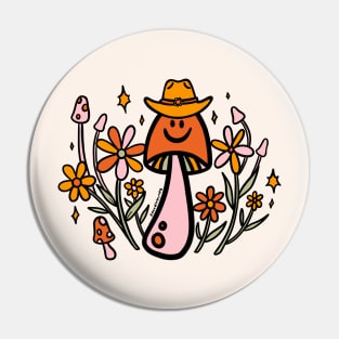 Mushroom Cowboy Pin