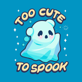 Too Cute To Spook Little Halloween Panda Ghost T-Shirt