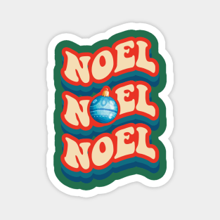 Noel text with ball christmas Magnet