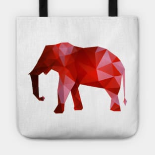 Red Elephant Polygon Tote