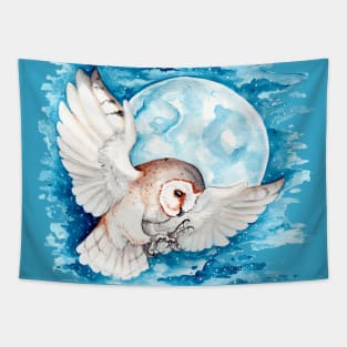 Barn Owl Flight Tapestry