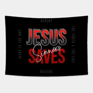 Jesus Saves Sinners Tapestry