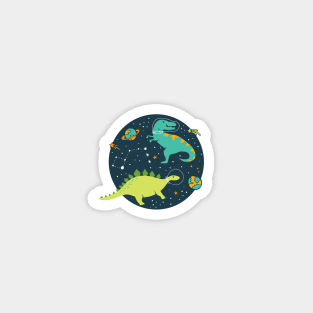 Dinosaur Space Adventure Magnet