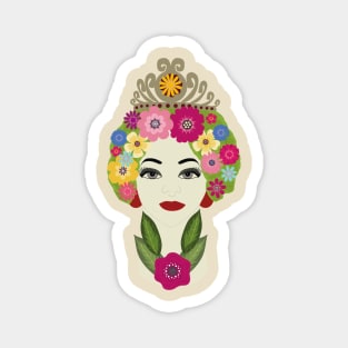 SICILIAN HEAD FLOWERS Magnet