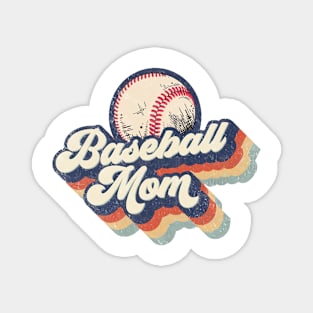 Retro Baseball Mom Mother's Day Magnet