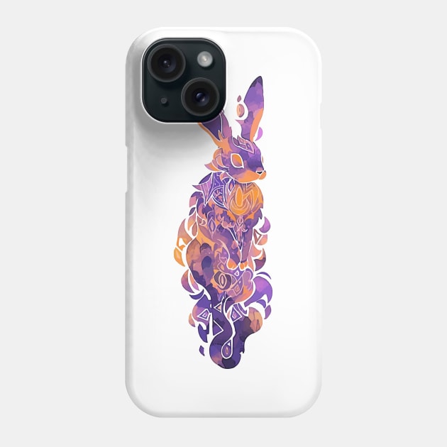 An elf rabbit spirit watercolor Phone Case by etherElric