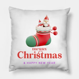 Merry christmas and happy New year Pillow