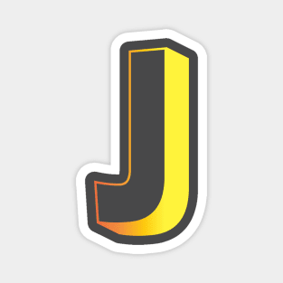 Letter J Letter Art Magnet