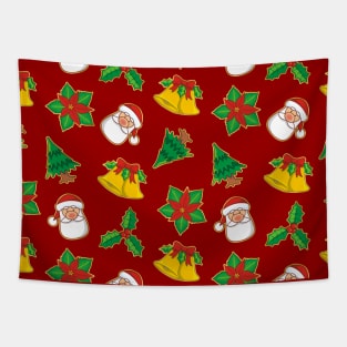 Christmas Icons Pattern Tapestry