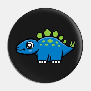 Stegosaurus Dinosaur (Blue and Green) Pin