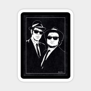 THE BLUES BROTHERS (Black and White) Magnet