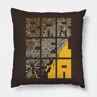 Barcelona, Spain City Map Typography - Pastel Pillow