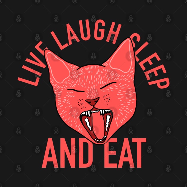 Cute Cat Yawning - Live Laugh Sleep - Aesthetic Tumblr Meow Kitty by isstgeschichte