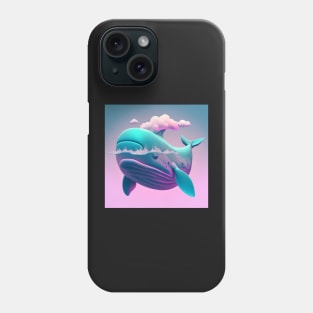 Vapor Wave Whale Phone Case