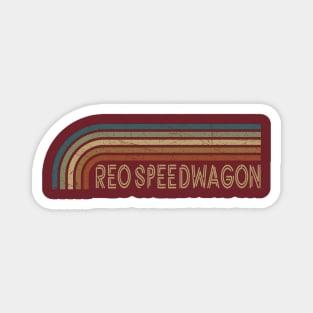 REO Speedwagon Retro Stripes Magnet
