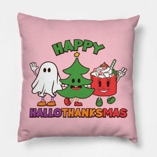 Happy Hallothanksmas Pillow