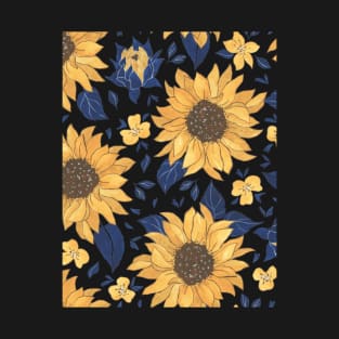 Sunflower pattern T-Shirt