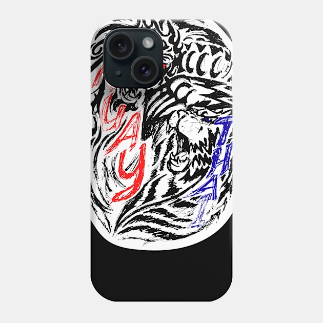 Muay Thai Kong vs Tiger Phone Case by Excela Studio