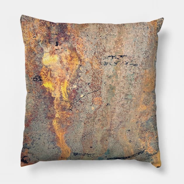 Metal rusty texture Pillow by Thedesignstuduo