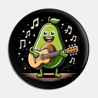 avocado playing guitar - music Pin