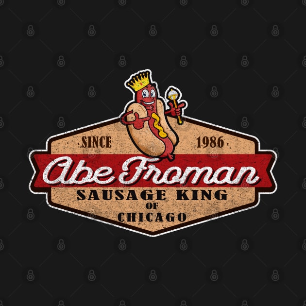 Abe Froman Sausage King of Chicago Retro Seal by Alema Art