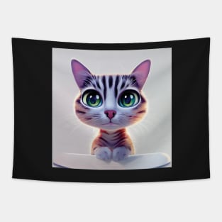 Cute Tabby Kitten Tapestry