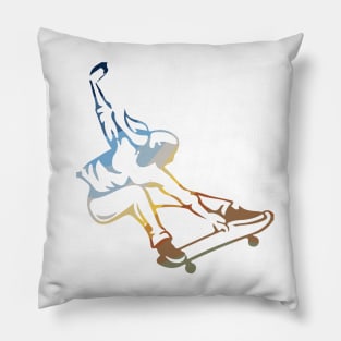 Skater Girl in Vintage Pillow