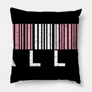 Transgender Pride Flag Barcode Ally Pillow