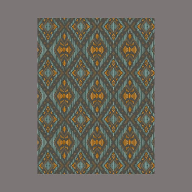 Ikat style geometric print by Remotextiles