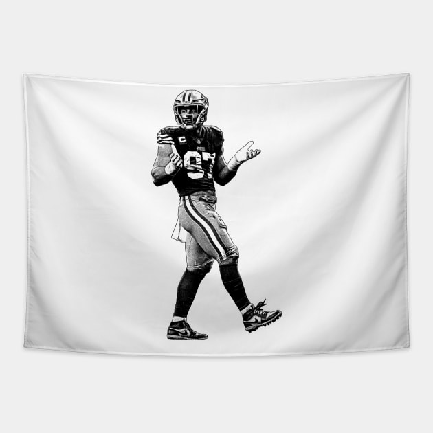 Nick Bosa Tapestry by Puaststrol