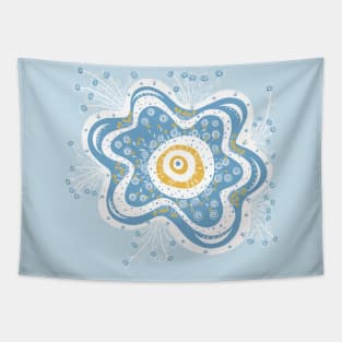 Simple blue flower Tapestry