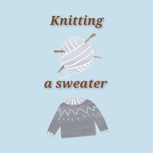 Knitting A Sweater T-Shirt