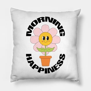 retro cartoon flower Pillow