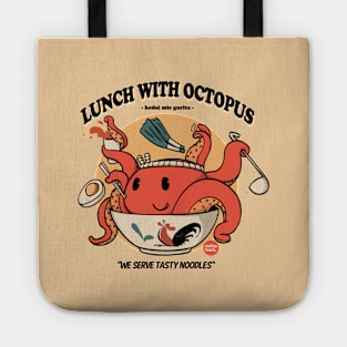 Cute Lunch With Octopus Ramen Noodle Tote