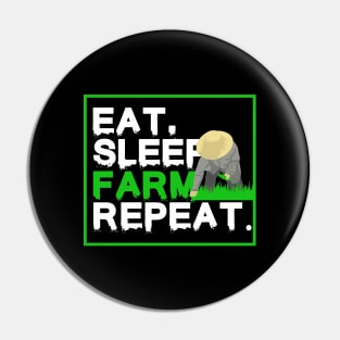 Farmer Agriculture Eat Sleep Farm Pin