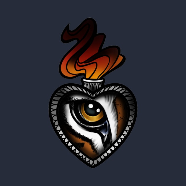 Sacred Heart Tiger Eye by Sesia