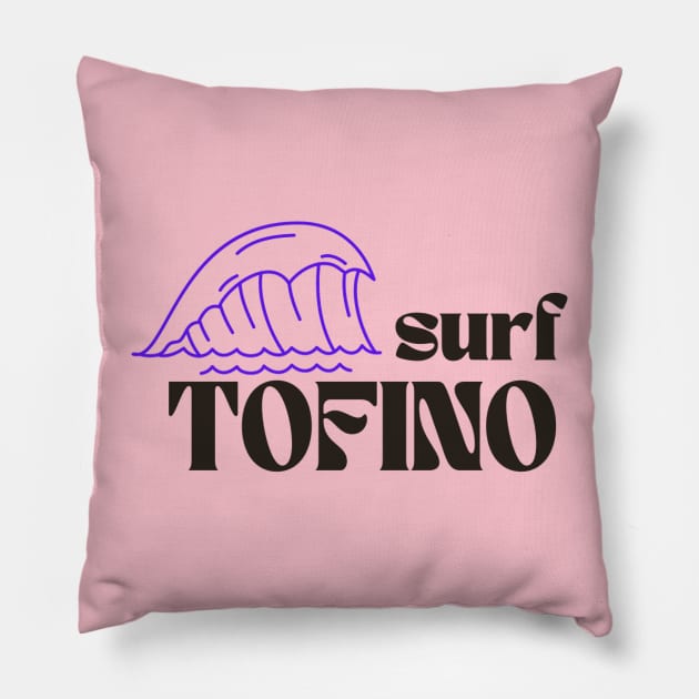 surf tofino Pillow by PSYCH90