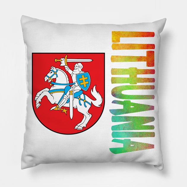 Lithuania Coat of Arms Design Pillow by Naves