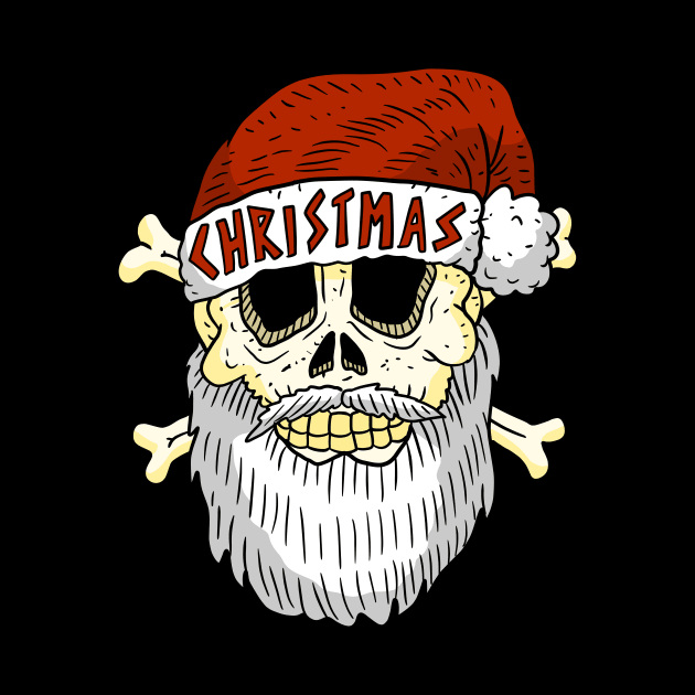 metal santa skull, christmas. by JJadx