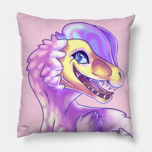 Pastel Dilophosaurus Pillow