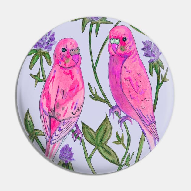 Pink budgies Pin by deadblackpony