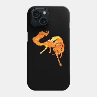 lone wolf with fire Phone Case