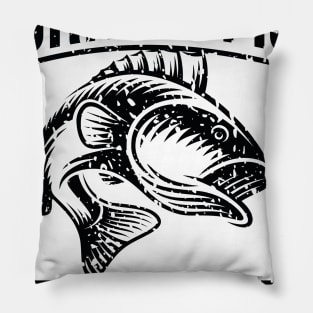 Born To Fish Forced To Work Pillow